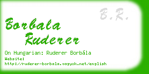 borbala ruderer business card